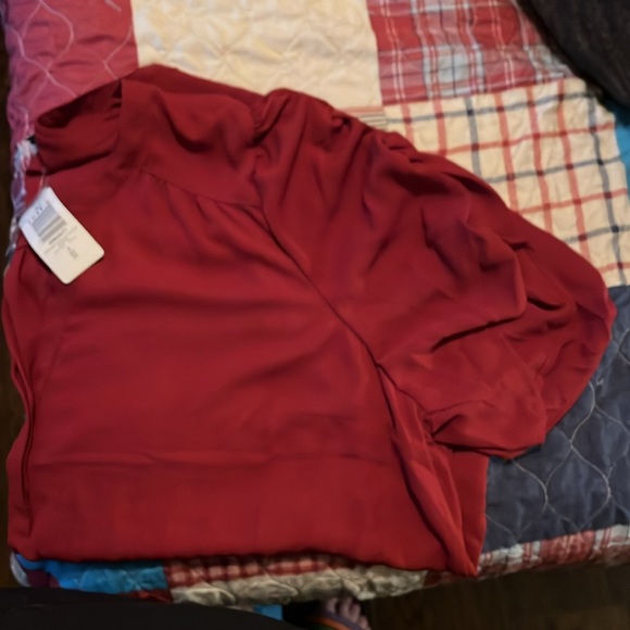 NWT Torrid Harper Blouse Harper Georgette Ruched Short Sleeve Blouse - Picture 5 of 7